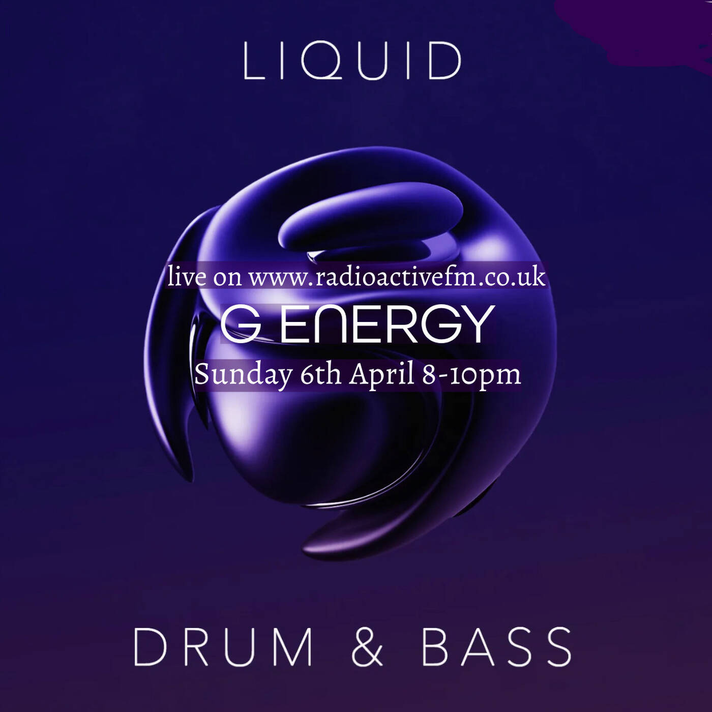 G Energy's Liquid DnB Show 6th April episode artwork