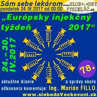 Sám sebe lekárom 78 - 2017-04-24 Európsky injekčný týždeň 2017 by Slobodný Vysielač