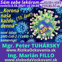Sám sebe lekárom 285 - 2021-09-05 Petícia proti vakcinácii detí a mládeže do 18 rokov a Korona naša každodenná 13. časť by Slobodný Vysielač