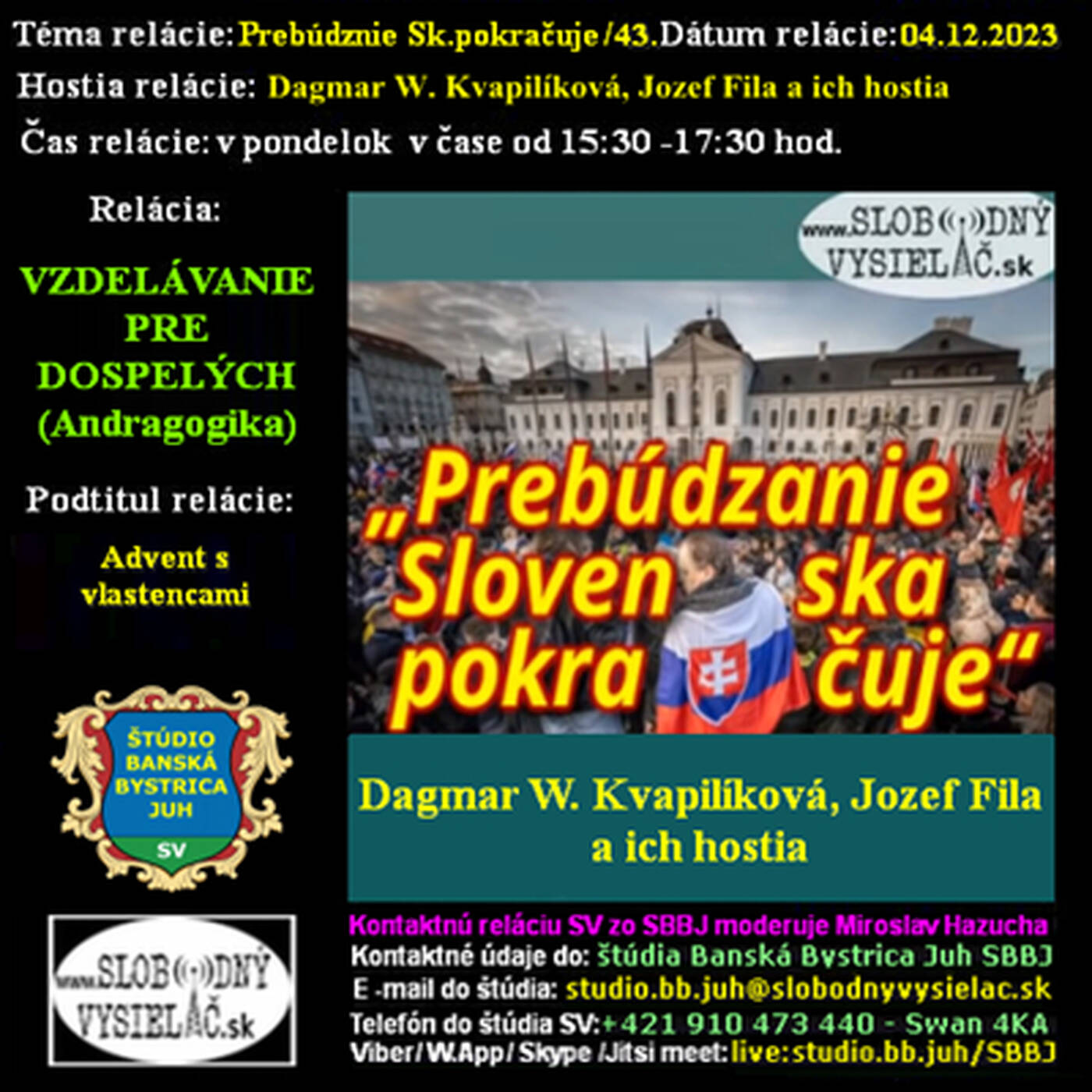 Vzdelávanie pre dospelých 380 - 2023-12-04 Advent s vlastencami episode artwork
