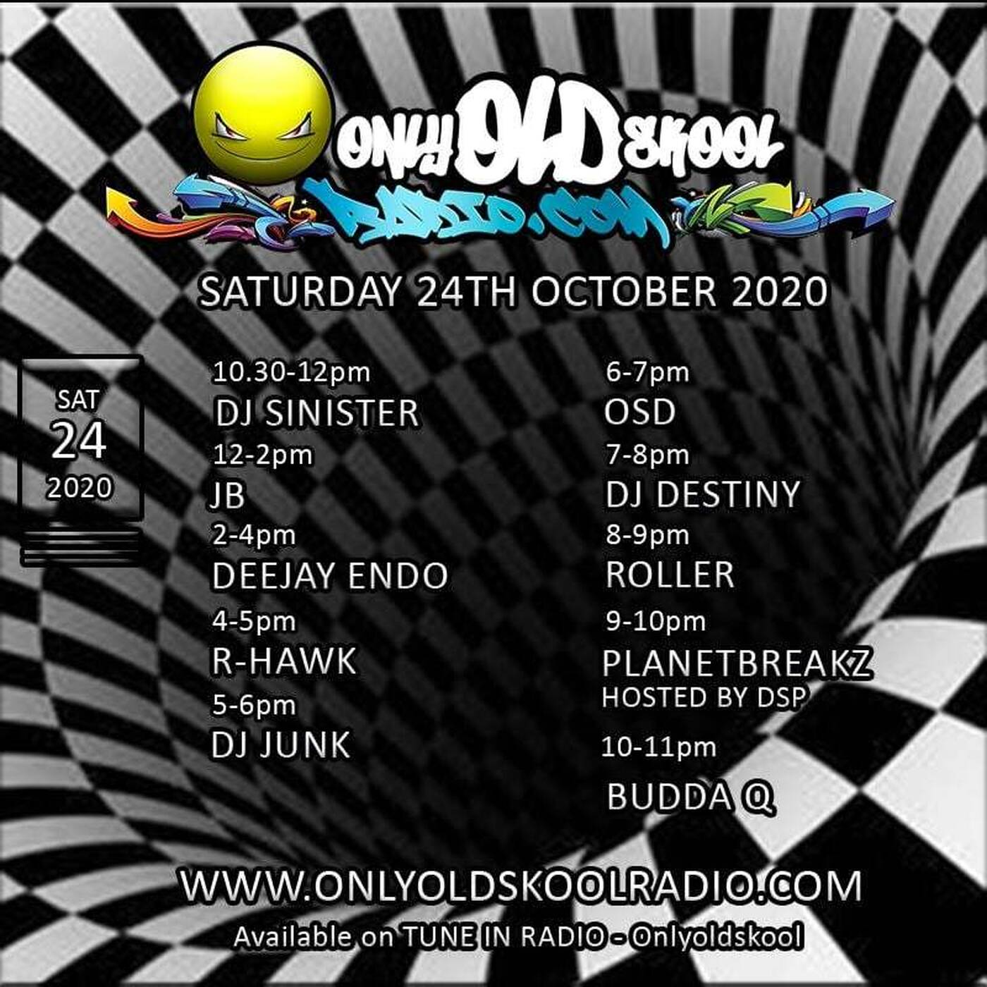 DJ R-Hawk - Saturday Jungle Flex - 24 Oct 2020 - Only Oldskool Radio episode artwork
