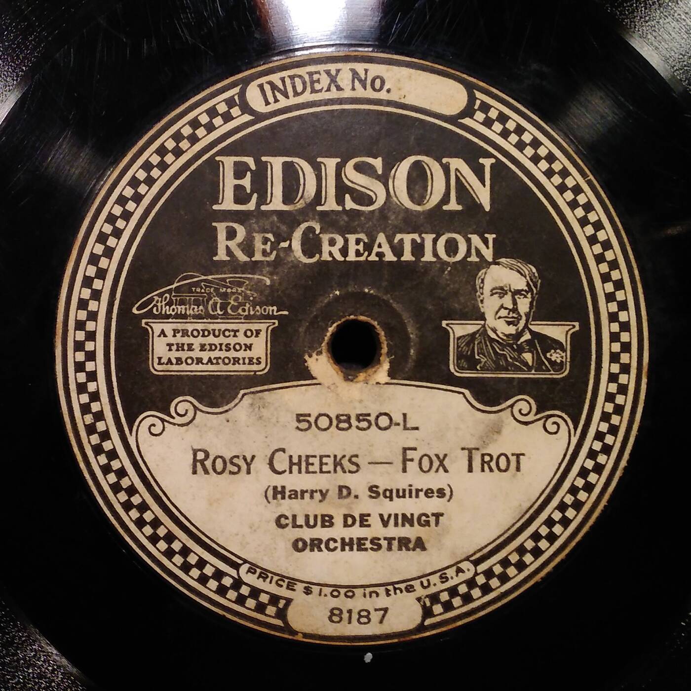 50850 L - Club De Vingt Orchestra - Rosy Cheeks (Edison 50850 Left 1921) episode artwork