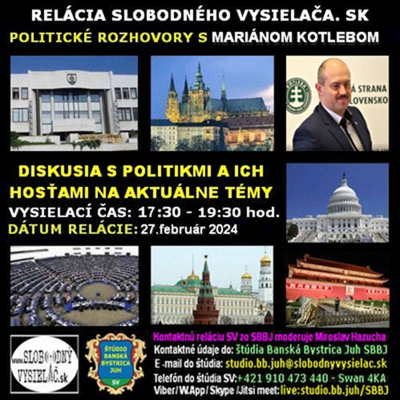 Politické rozhovory 193 - 2024-02-27 JUDr. Rastislav Schlosár a Ing. Mgr. Marián Kotleba episode artwork