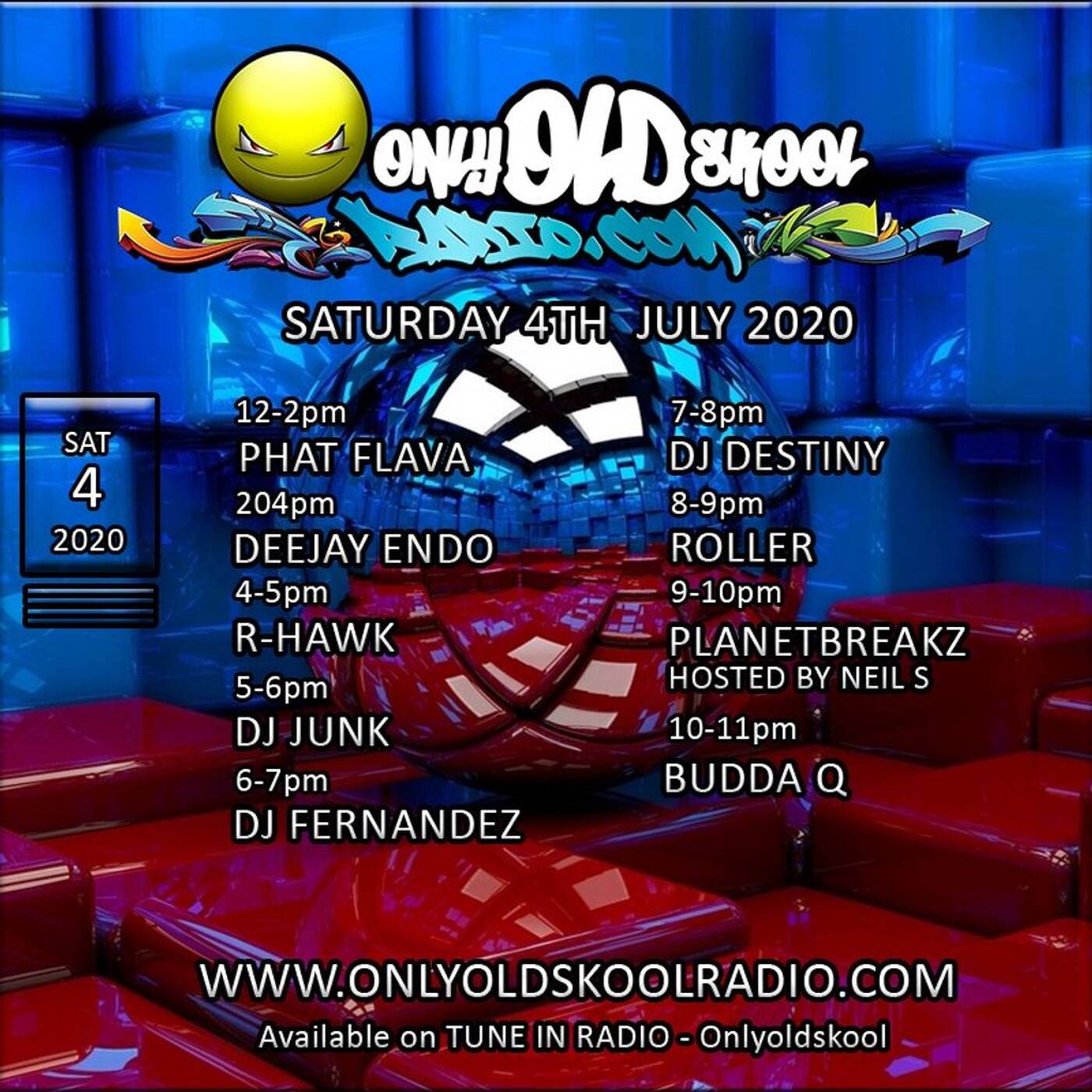 DJ R-Hawk - Jungle Saturday - 04 July 2020 - Only Oldskool Radio episode artwork