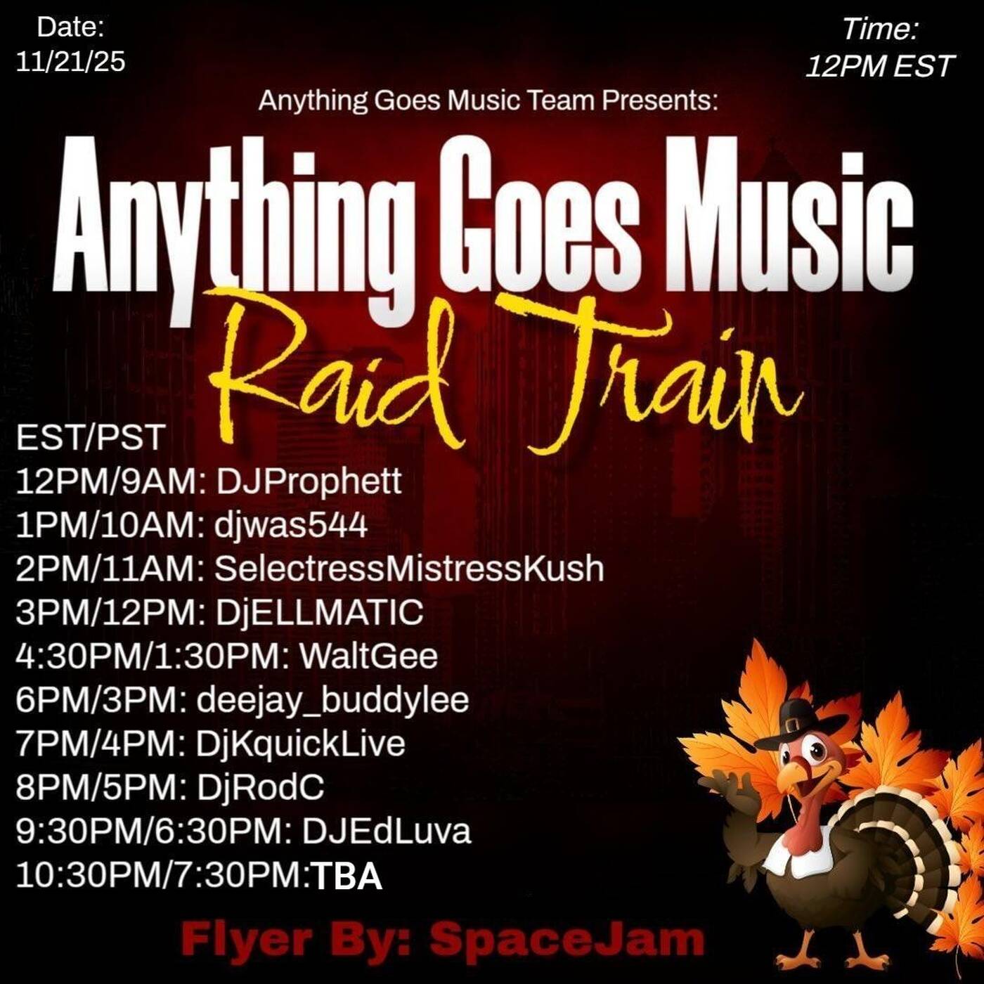 ANYTHINGGOESMUSICRAIDTRAINHosted By @A.G.M.T7-8PMEST‼️(NOV 21, 2025) episode artwork