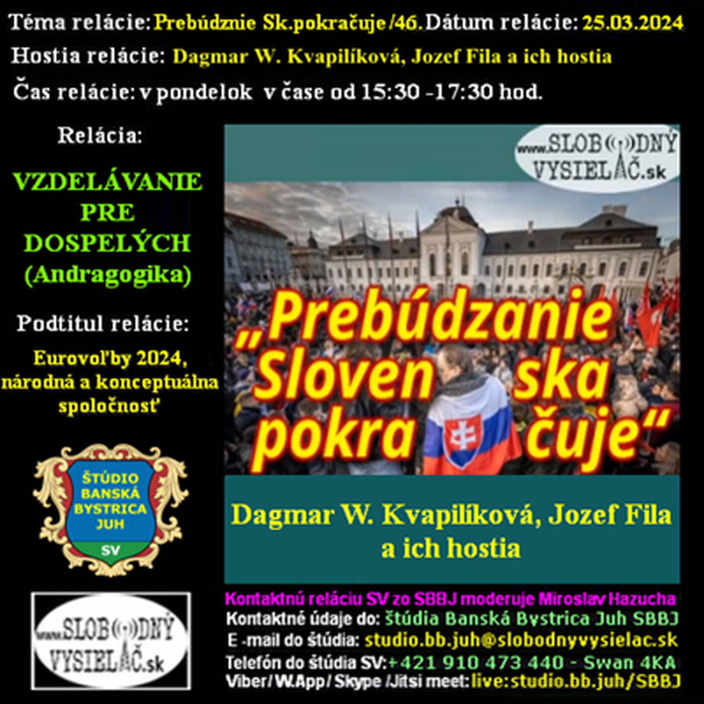 Vzdelávanie pre dospelých 395 - 2024-03-25 Eurovoľby 2024, národná a konceptuálna spoločnosť episode artwork