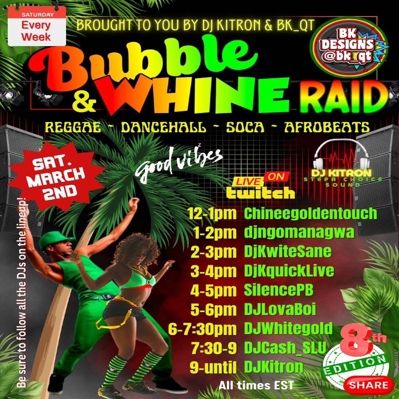 BUBBLE & WHINERAIDTRAINHosted By @djkitron & @bkqt_75 3-4PMEST‼️ | @djkquicklive IN THE MIX (Mar 2, 2024) episode artwork