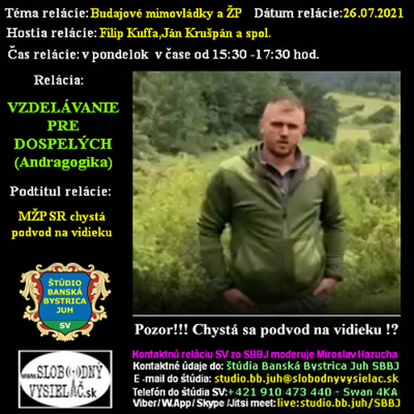 Vzdelávanie pre dospelých 258 - 2021-07-26 Budajové mimovládku a ŽP episode artwork