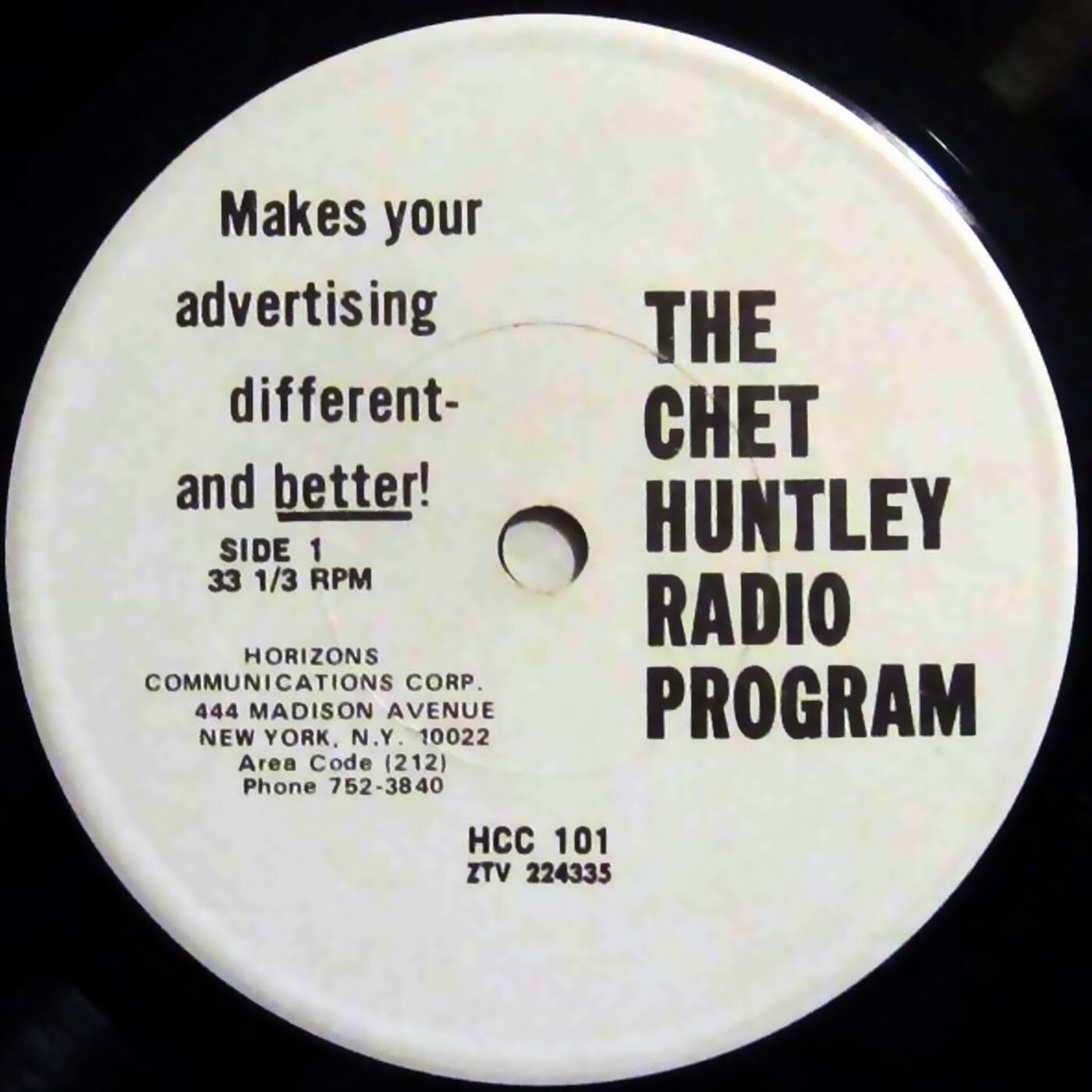 Chet Huntley Radio Program - Radio Demo 1971 episode artwork