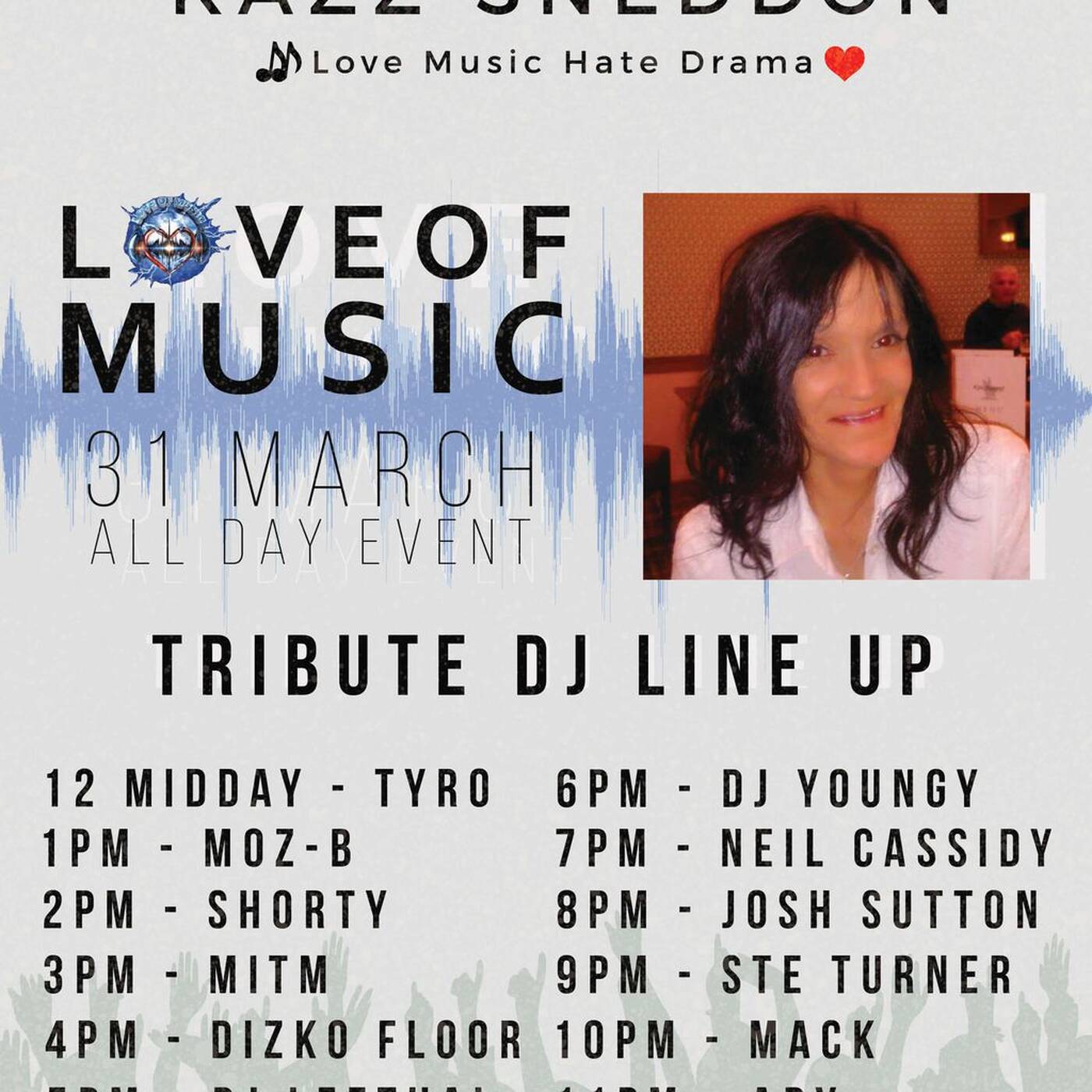 Love of music tribute to Kazz Sneddon episode artwork