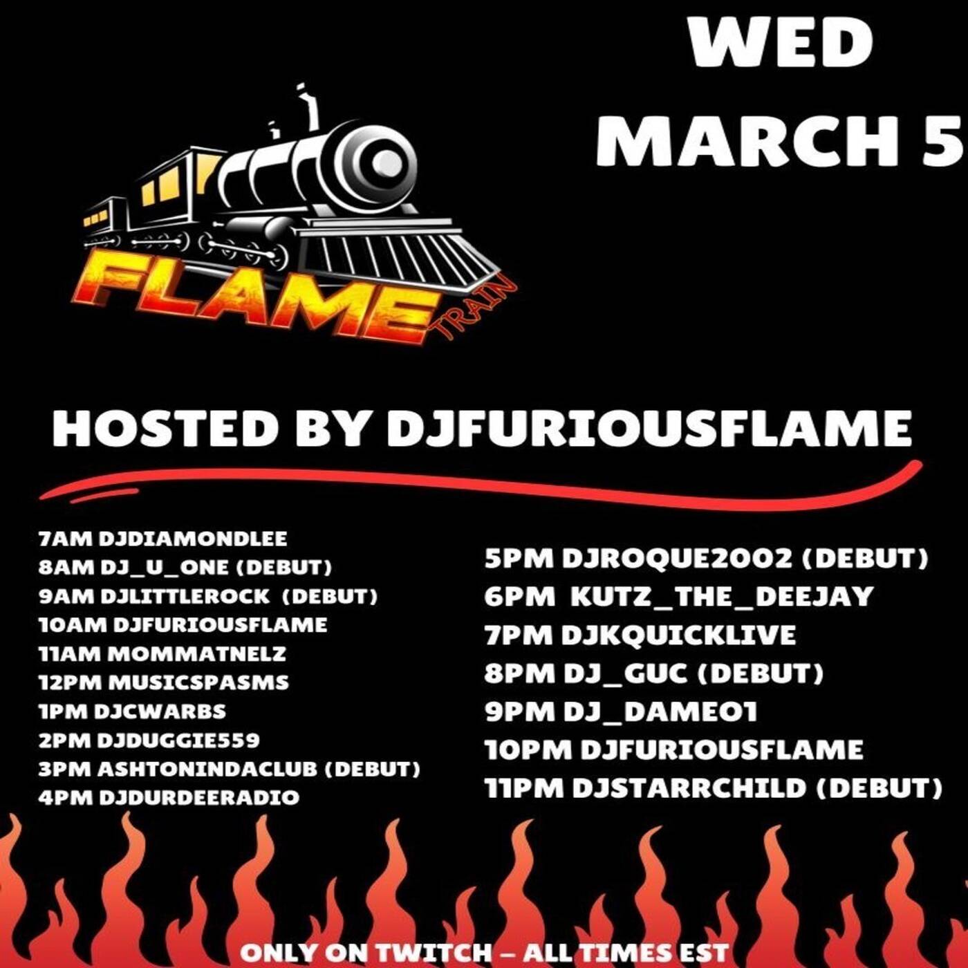 FLAMETRAINRAIDTRAINHosted By @djfuriousflame 7-8PMEST‼️(MAR 05, 2025) episode artwork