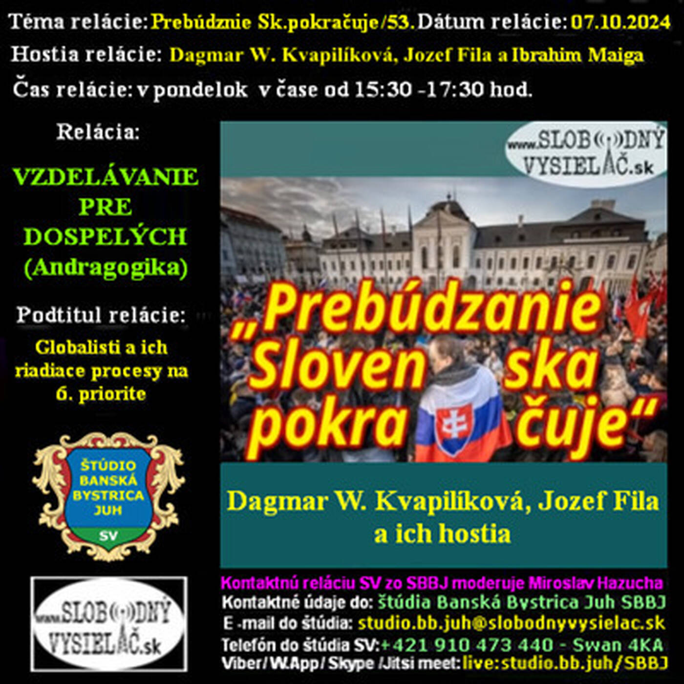 Vzdelávanie pre dospelých 422 - 2024-10-07 Globalisti a ich riadiace procesy na 6. priorite episode artwork