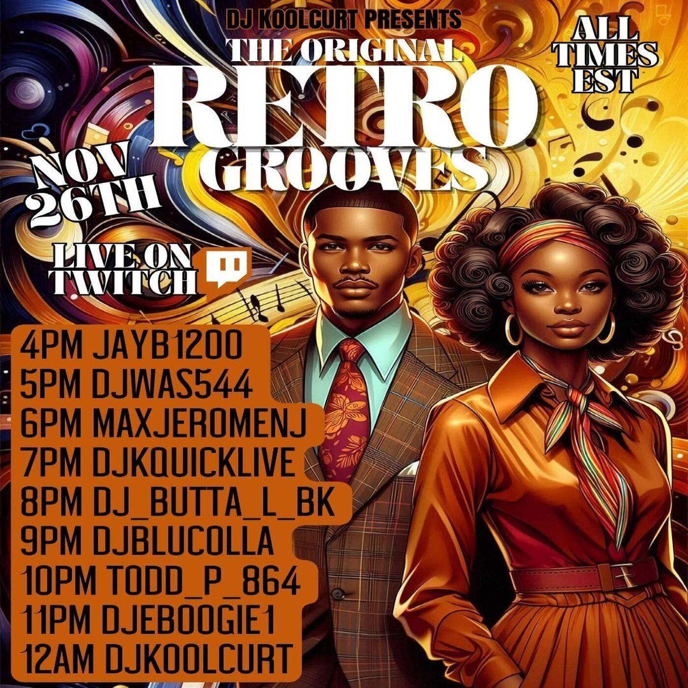 THEORIGINAL‍RETROGROOVESRAIDTRAIN Presented By @djkoolcurt 7-8PMEST‼️(NOV 26, 2025) episode artwork