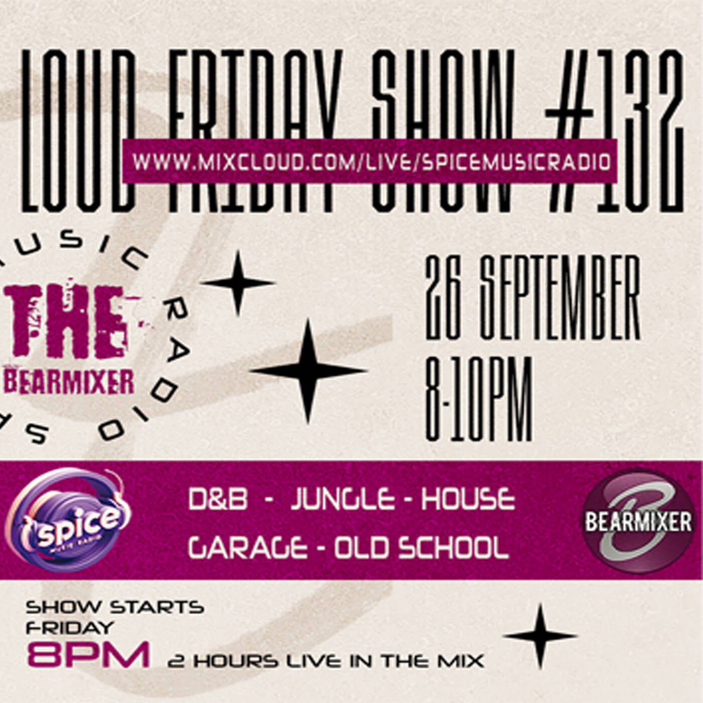 Live On Air Spice Music Radio "Loud Friday #132" 26th September 2025 episode artwork
