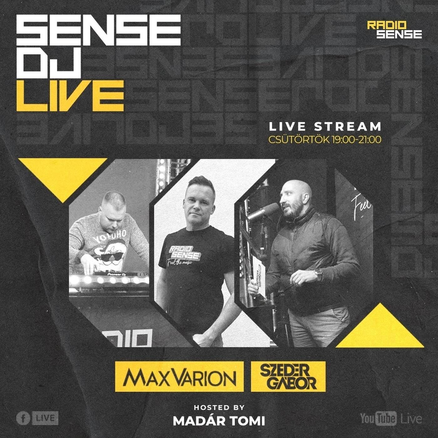 SenseDj LIVE DJ Szeder MaxVarion Host. Madár Tomi @ Radio Sense 2025.01.23 episode artwork