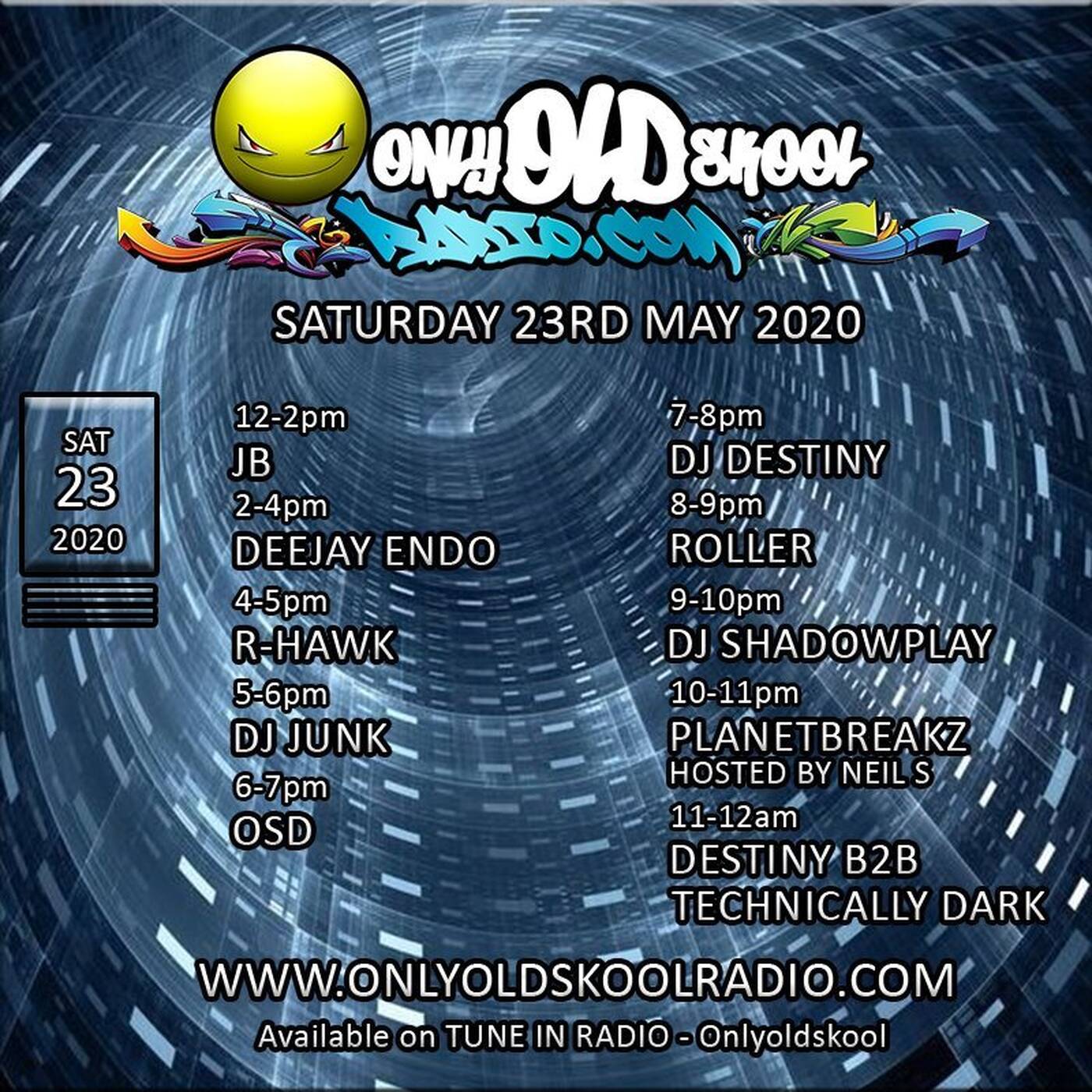 DJ R-Hawk - Jungle - Only Oldskool Radio - Sat 23 May 2020 episode artwork