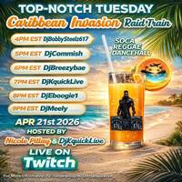 T.N.T CARIBBEAN INVASION🚄RAID🍹TRAIN🚆Hosted By @nicolepillay &amp; @djkquicklive 🕖7-8🕗PM🚨EST‼️(APR 21, 2026) by DjKquickLive Mixes