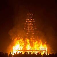 Burn night onboard Space ambulance by Sāmən (Guy Grano)