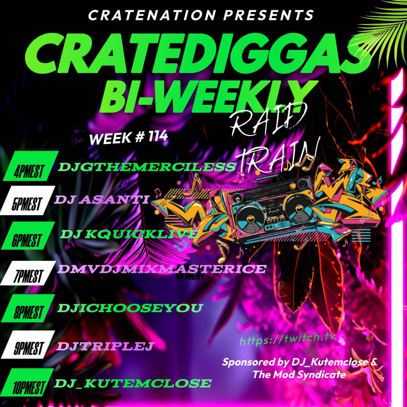 CRATEDIGGASBI-WEEKLYRAIDTRAINWEEK#114 Sponsored By @djkutemclose6-7PMEST‼️ (FEB 13, 2025) episode artwork