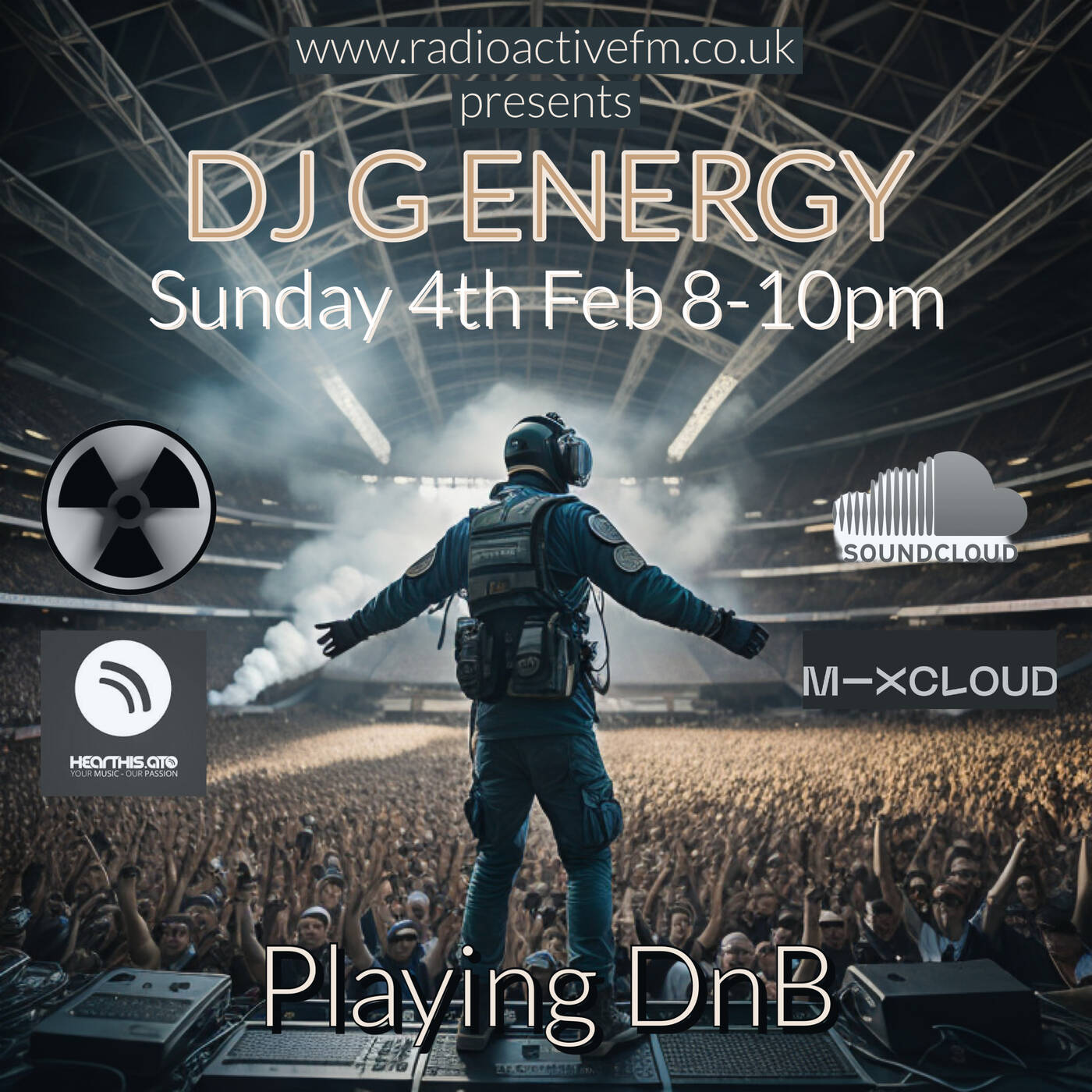 DJ G Energy - Live DnB Set on RadioActive 4th Feb episode artwork