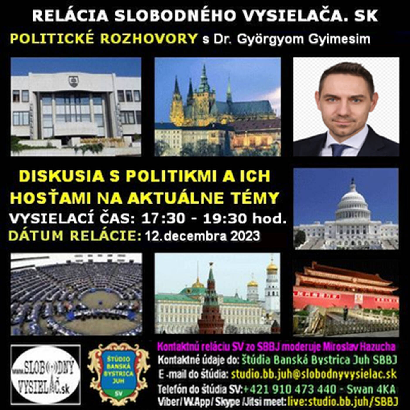 Politické rozhovory 185 - 2023-12-12 PhDr. Gyõrgy Gymesi PhD. episode artwork