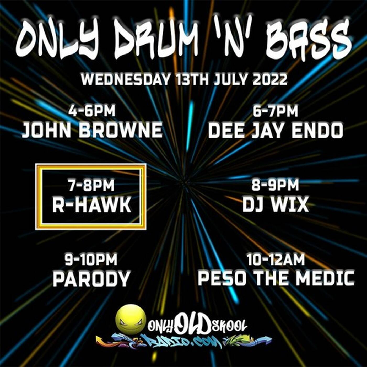 An hour of Drum & Bass with DJ R Hawk in the evening episode artwork