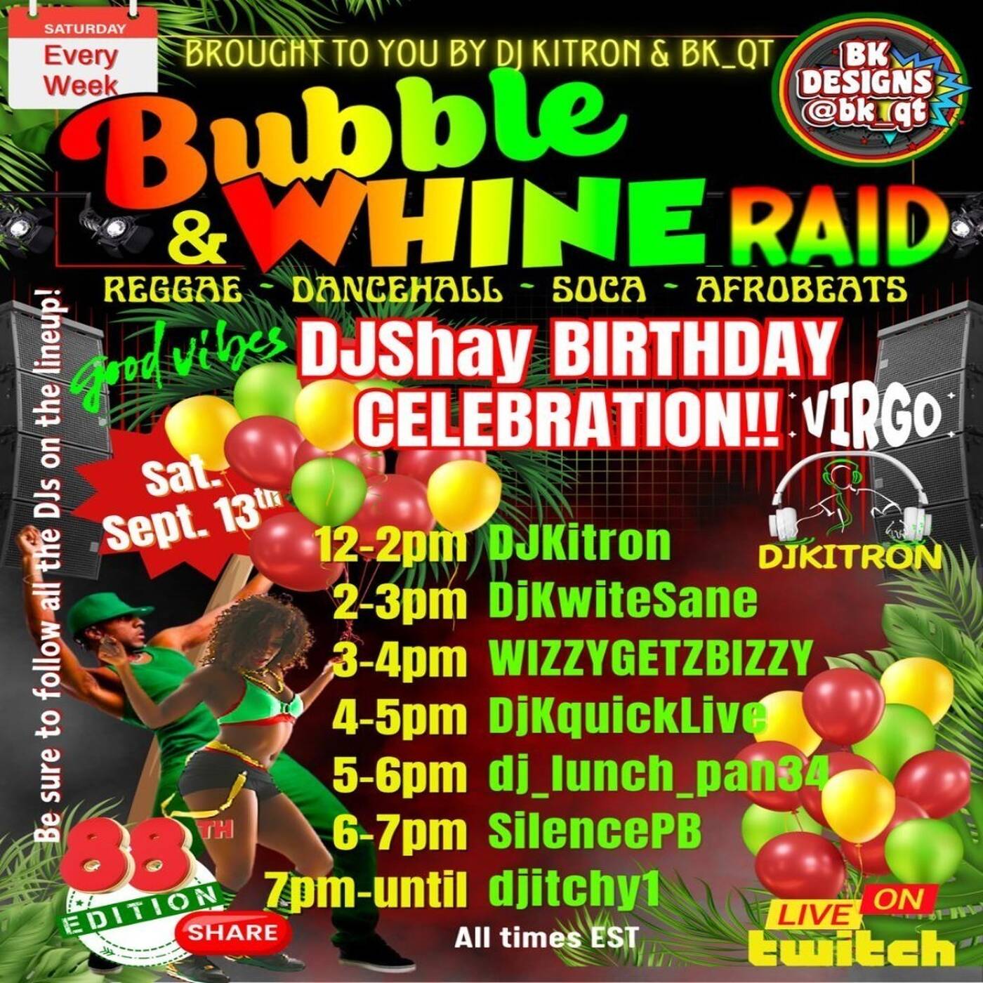 BUBBLE & WHINERAIDTRAINDJShayB.DayHosted By @djkitronstepachoice & @bkqt_75 4-5PMEST‼️(SEP 13) episode artwork