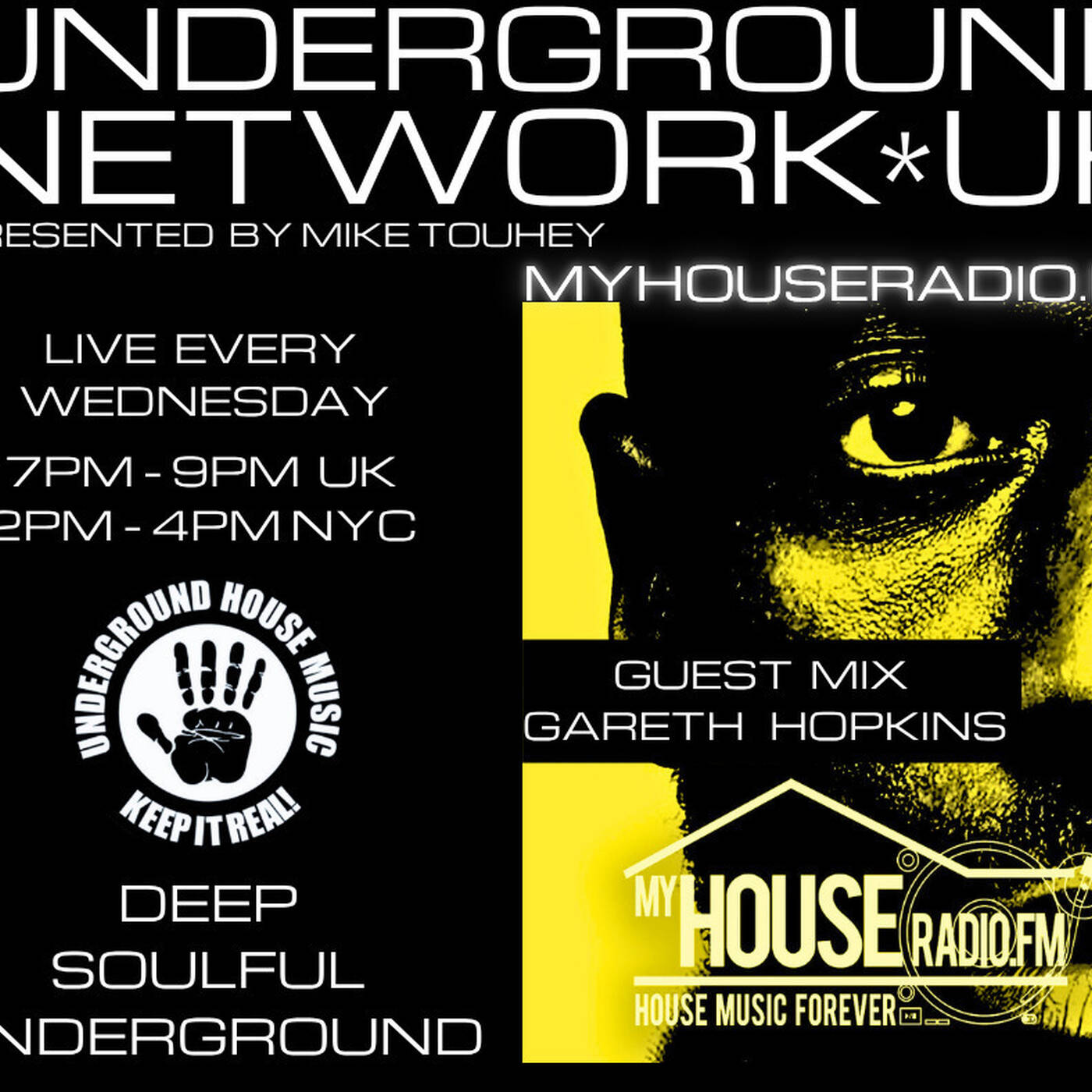 mike touhey live @ myhouseradio.fm 2/7/25 guest mix gareth hopkins episode artwork
