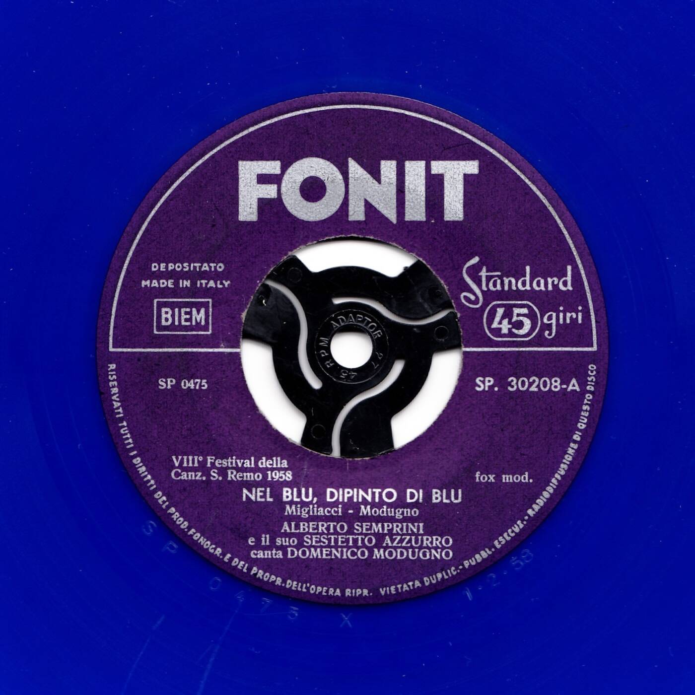45 Domenico Modugno - Nel Blu, Dipinto Di Blu aka Volare (1958) episode artwork