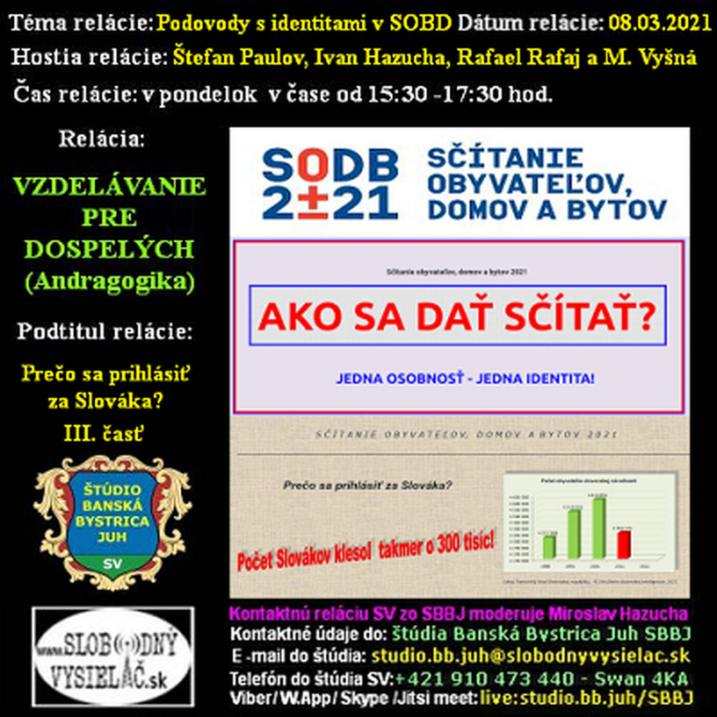 Vzdelávanie pre dospelých 239 - 2021-03-08 Podvody s identitami v SODB episode artwork