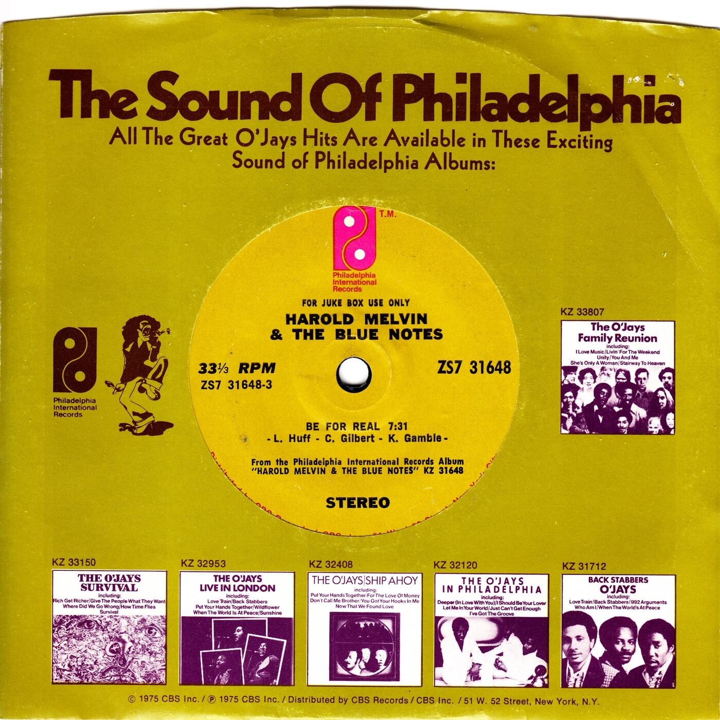 Master Jukebox 33 Harold Melvin & The Bluenotes - Be For Real (Stereo - Clean) episode artwork