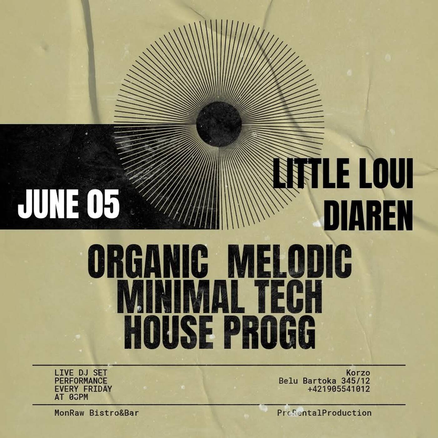 Play Diaren live @ MonRaw Lost in Space 05.06.2026