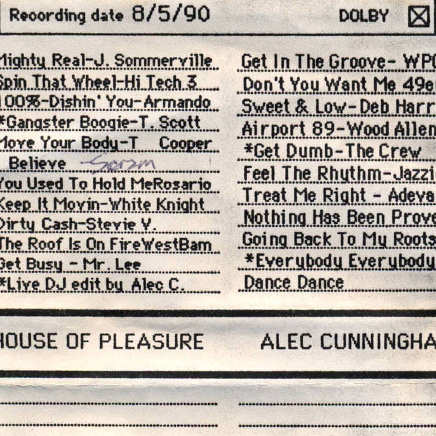 DJ Alec Cunningham - House Of Pleasure 8-5-90 (Jim Hopkins Remaster) episode artwork