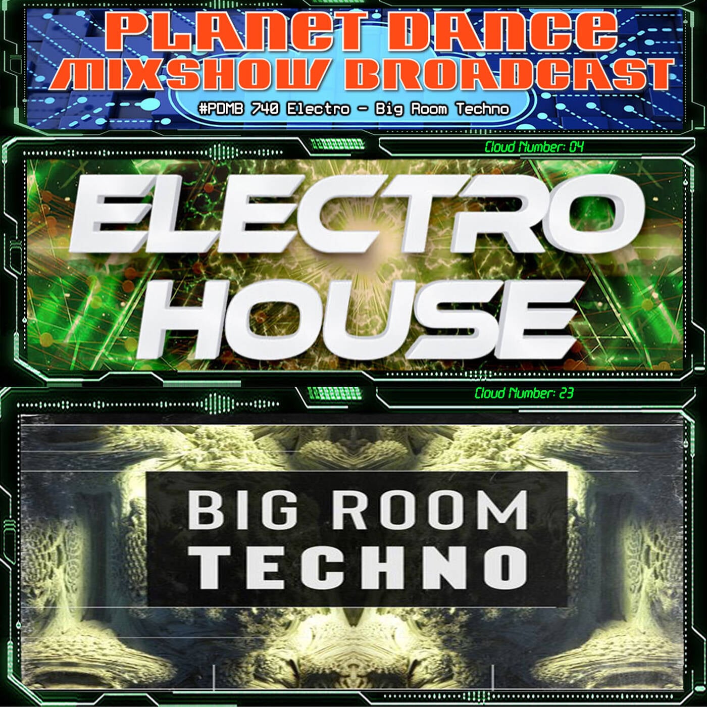 Planet Dance Mixshow Broadcast 740 Electro - Big Room Techno episode artwork