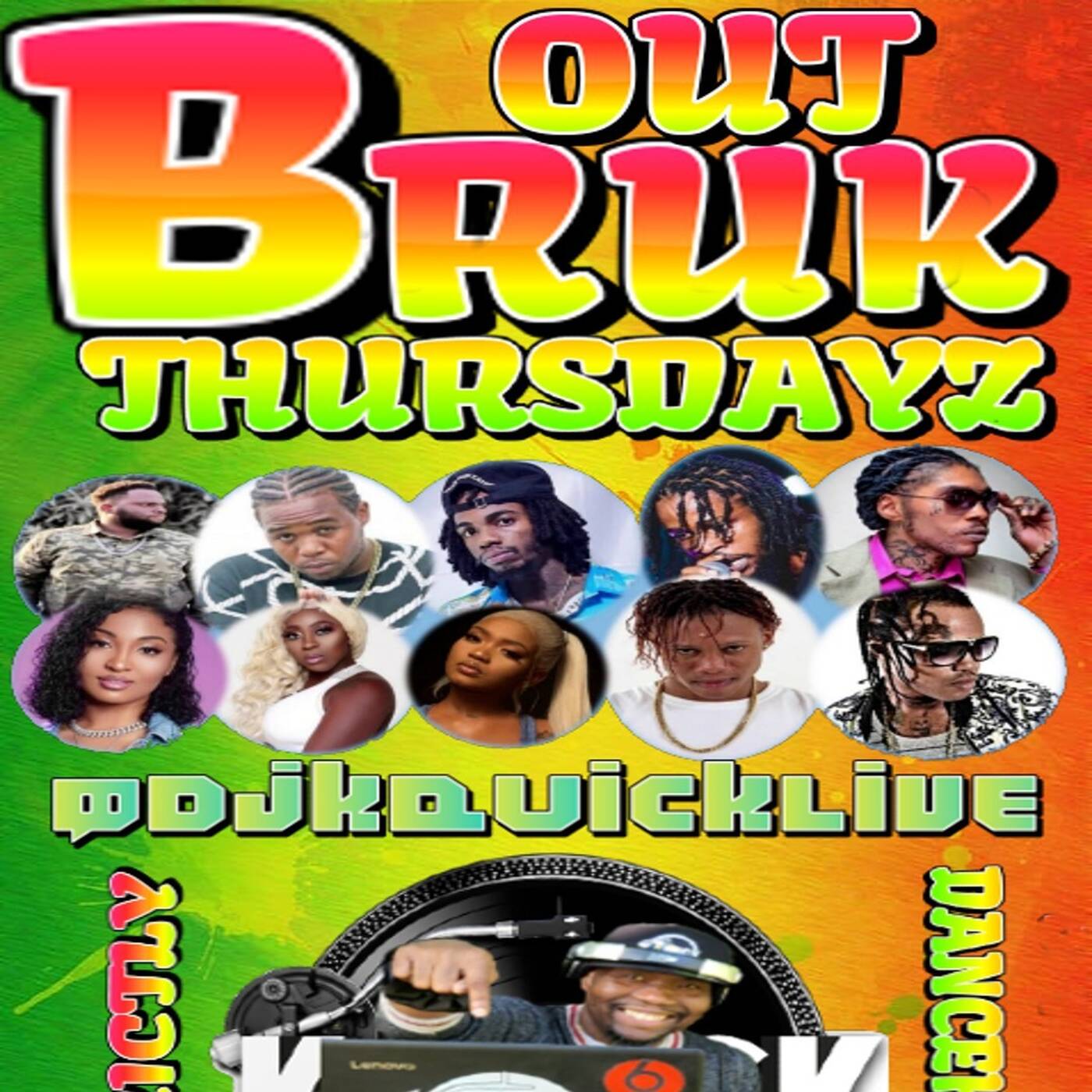 BRUKOUTTHURSDAYZDANCEHALLMIXSHOW7-8PMEST‼️ | @djkquicklive IN THE MIX (Jan 11, 2024) episode artwork