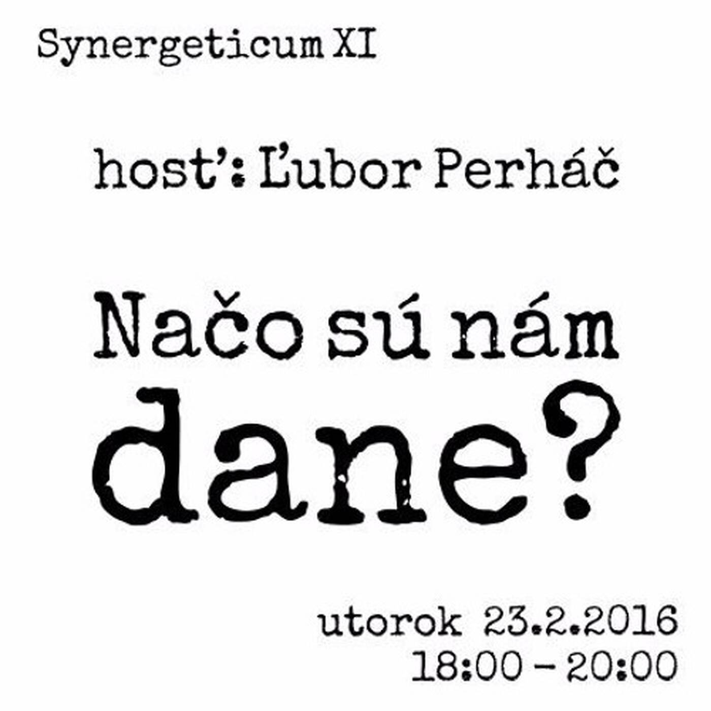 Synergeticum 11 - 2016-02-23 Načo sú nám dane? episode artwork