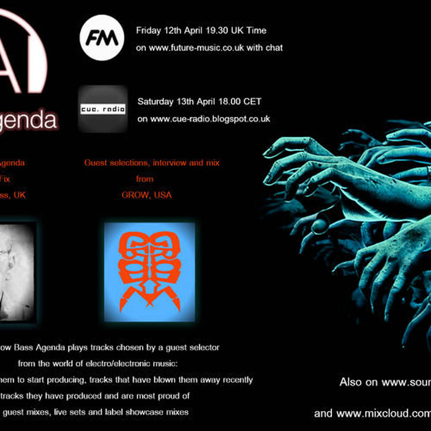 Bass Agenda 51 with Techno Fix and guest selections interview and mix from GROW episode artwork