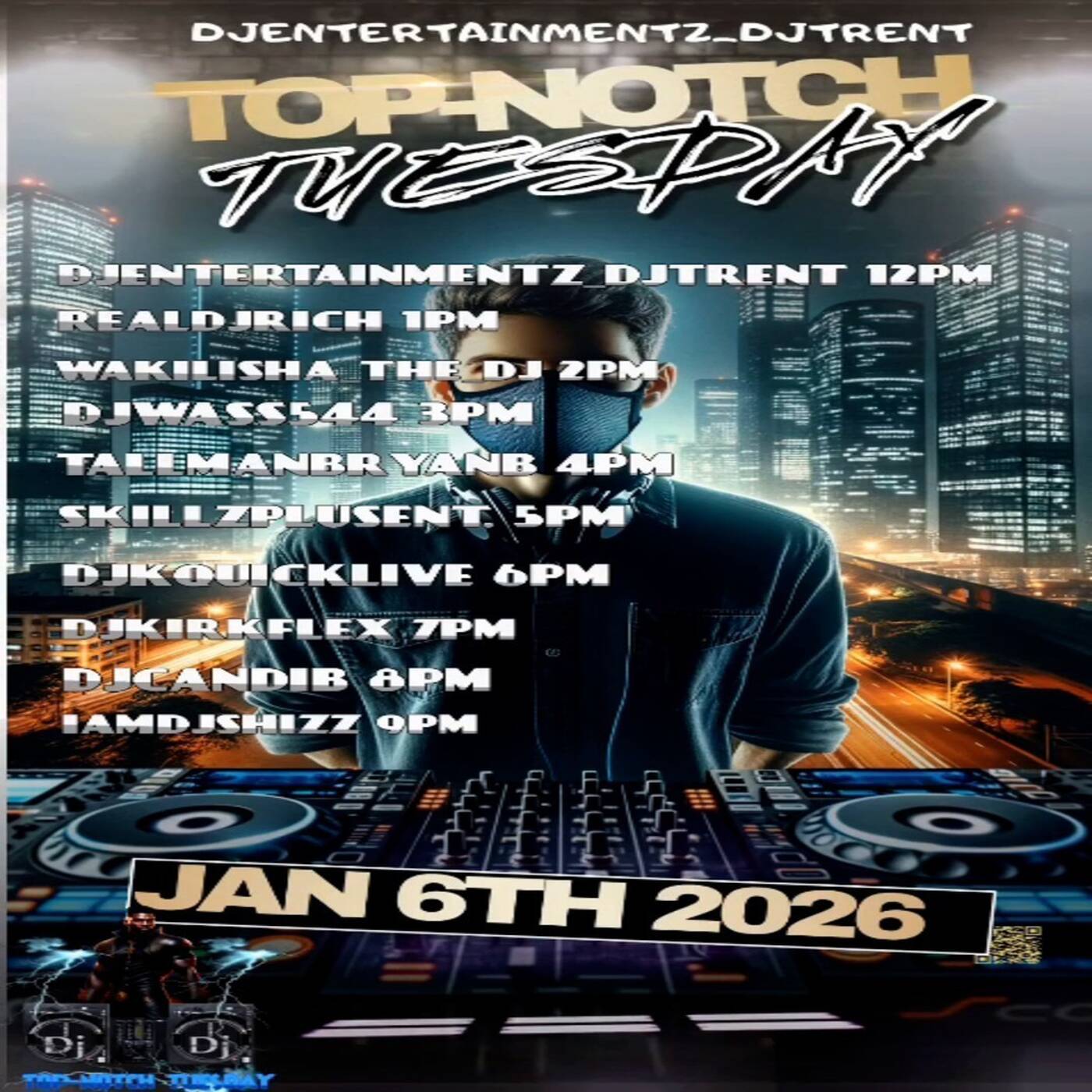 TOP NOTCH TUESDAYRAIDTRAINHosted By @djentertainmentz_djtrent 6-7PMEST‼️(JAN 6, 2026) episode artwork