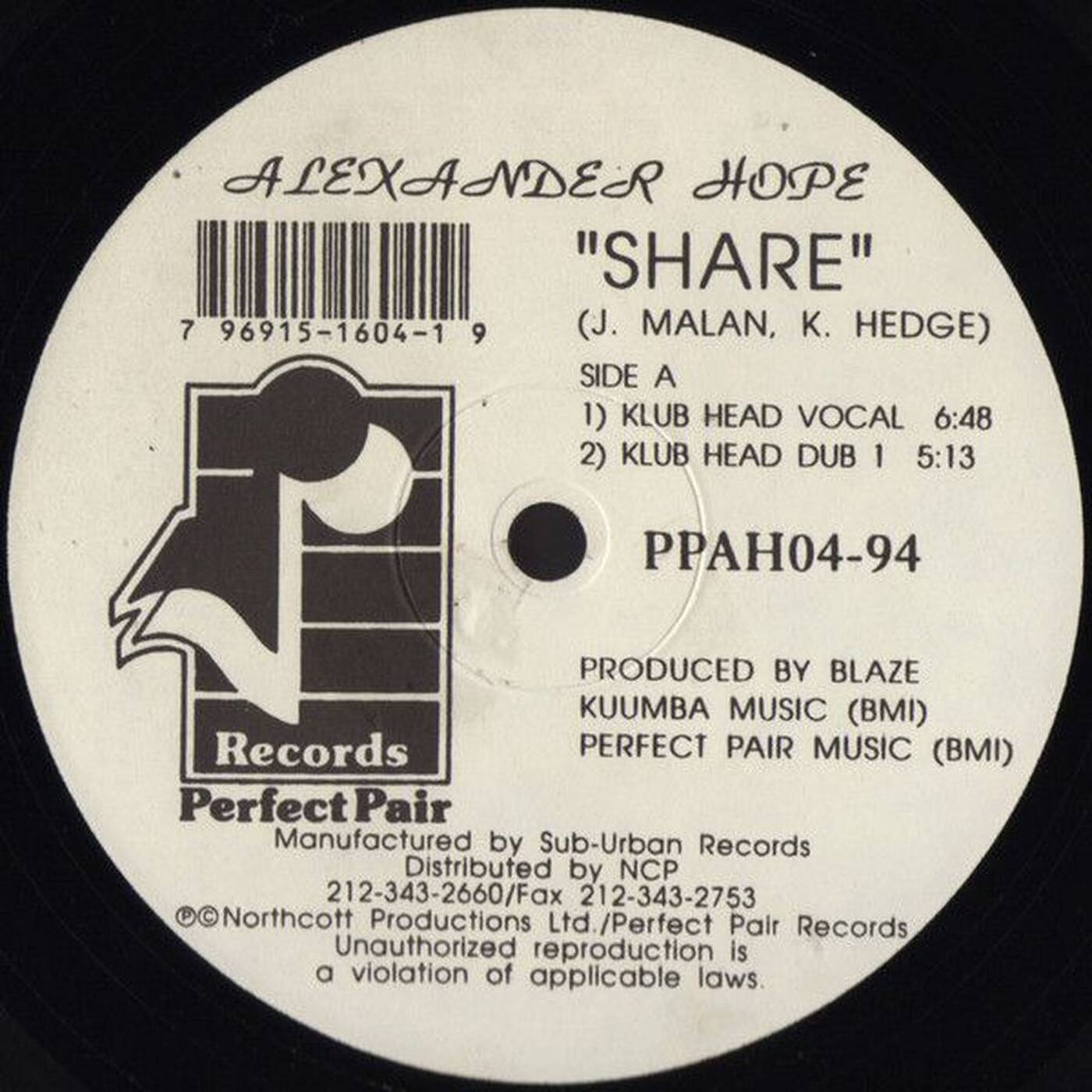 Alexander Hope ‎– Share (Klub Head Vocal)   Perfect Pair Records episode artwork
