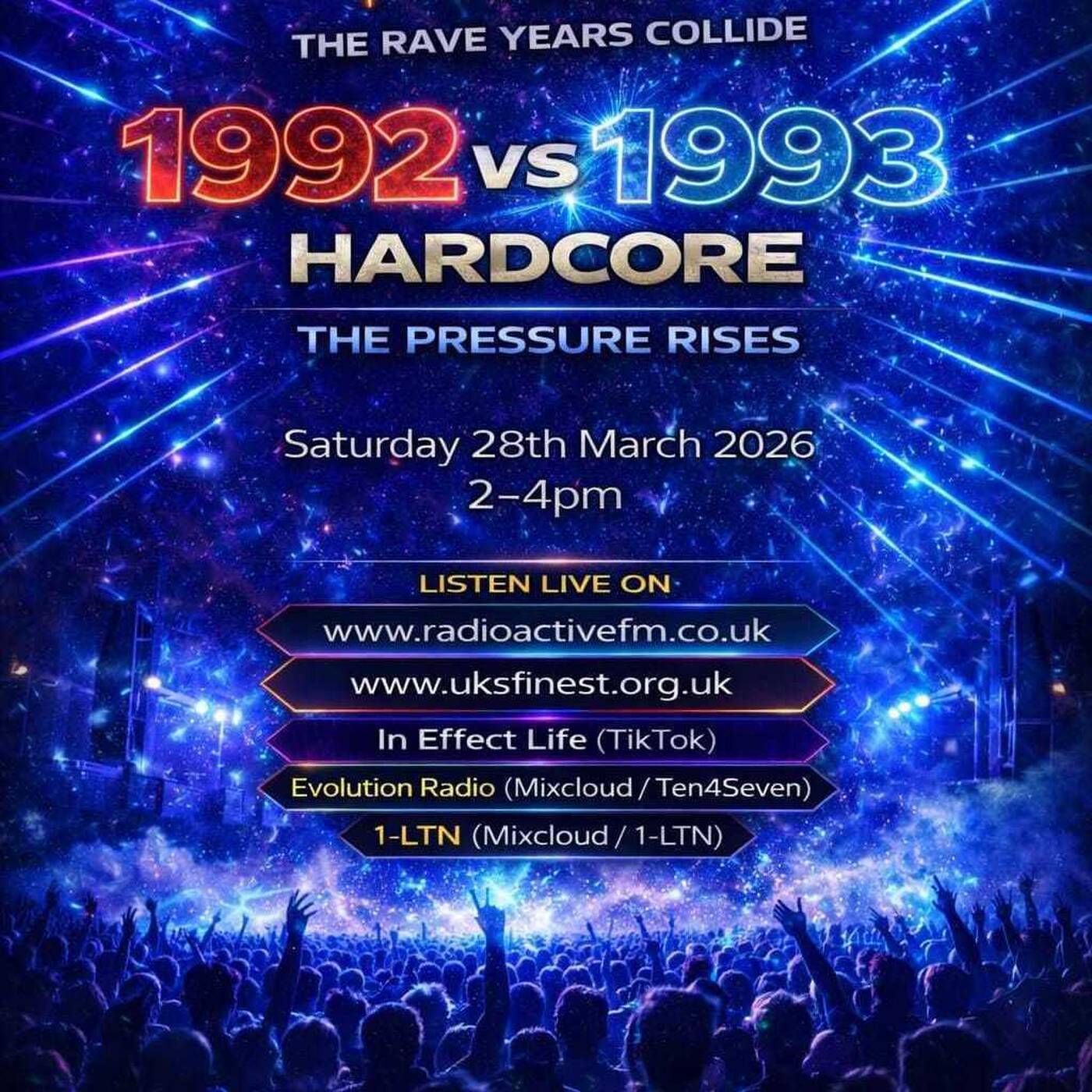 Leodecy Live, 28.3.26, 2-4pm, 1992 vs 1993 Pt.2 The Pressure Rises episode artwork