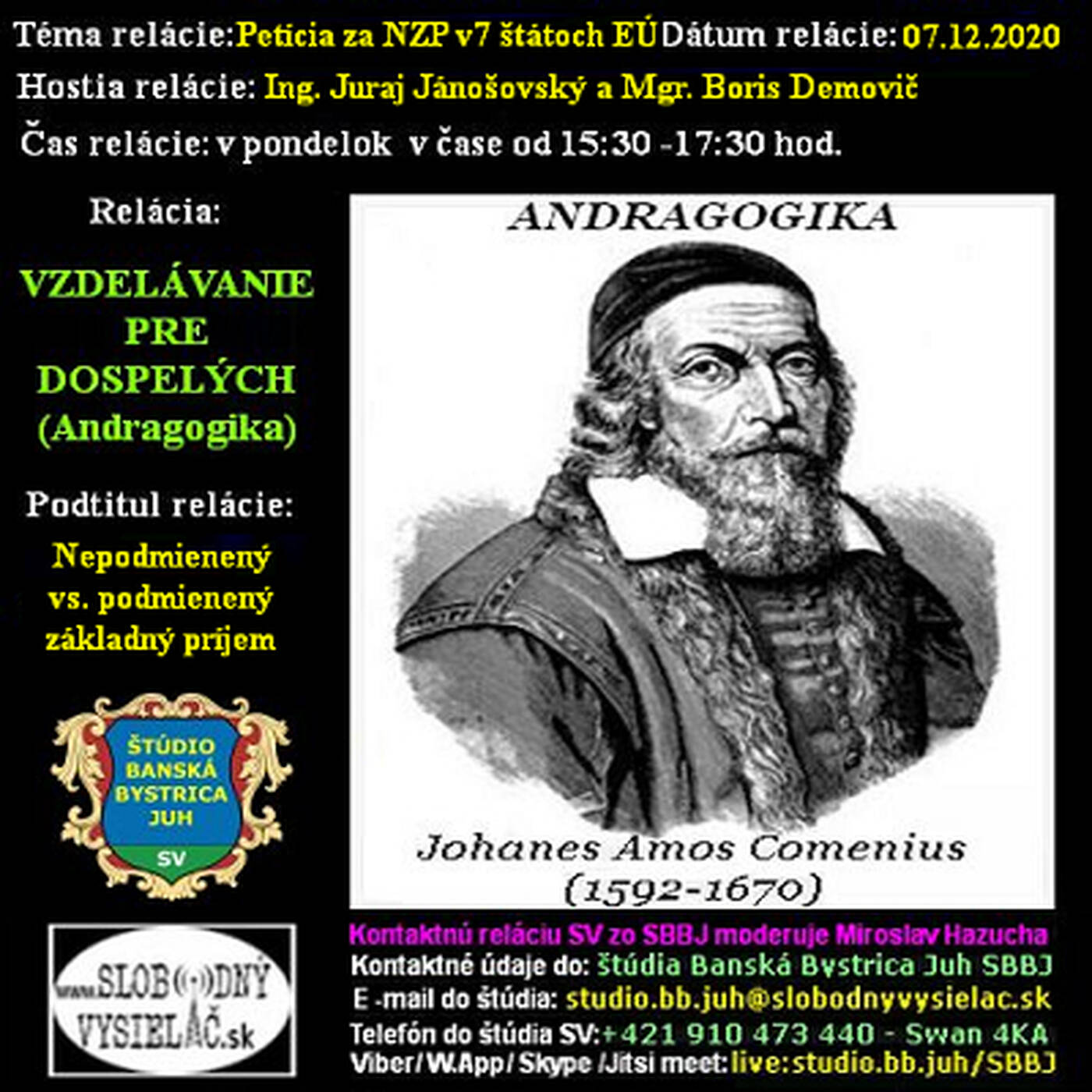 Vzdelávanie pre dospelých 226 - 2020-12-07 Petícia za NZP v 7. štátoch EÚ episode artwork