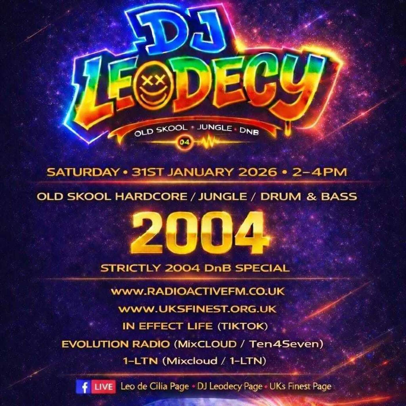 Leodecy Live, 31.1.26, 2-4pm, Strictly 2004 DnB Set