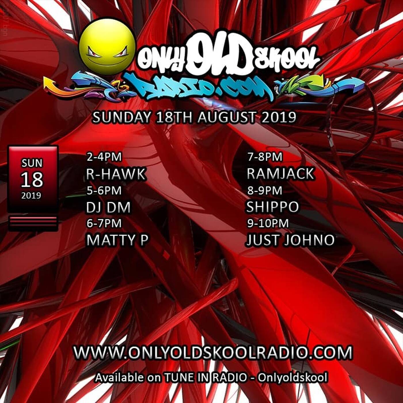 DJ R-Hawk 1992 Breakbeat Hardcore Only Oldskool Radio 18th August 2019 episode artwork