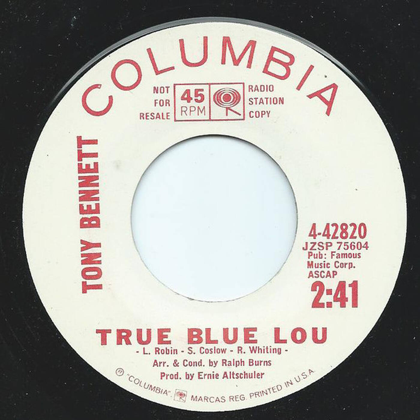 Tony Bennett - True Blue Lou (45 Promo) episode artwork