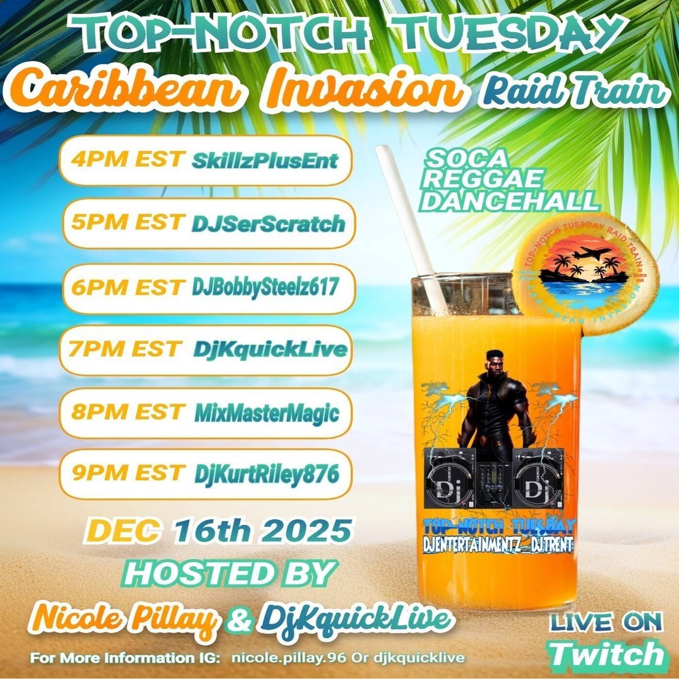 T.N.T️CARIBBEANINVASIONRAIDTRAINHosted By @nicolepillay & @djkquicklive 7-8PMEST‼️(DEC 16, 2025) episode artwork