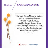 Gavēņa kalendārs | RML S06E32 | Gavēņa 28. diena | Pr. Artūrs Mozga | 20.03.2021 by Radio Marija Latvija