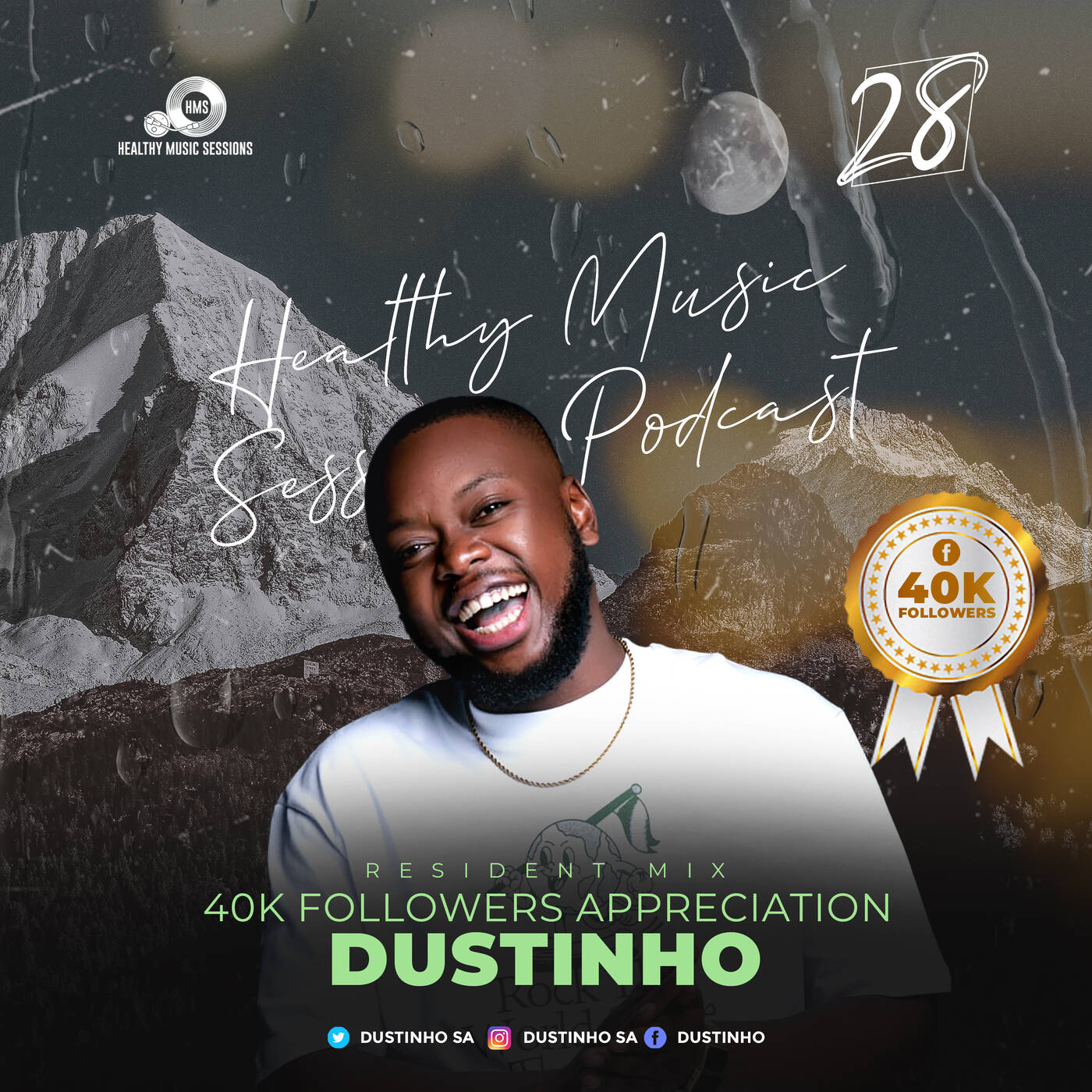 Healthy Music Sessions Podcast 028(Resident x 40K Appreciation Mix)by Dustinho episode artwork