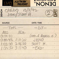Credo - 12-5-92 - DJs Robbie Hardkiss, Jeno &amp; Scott Hardkiss (Jim Hopkins Remaster) - Tape 2 of 2 by ninetiesDJarchives