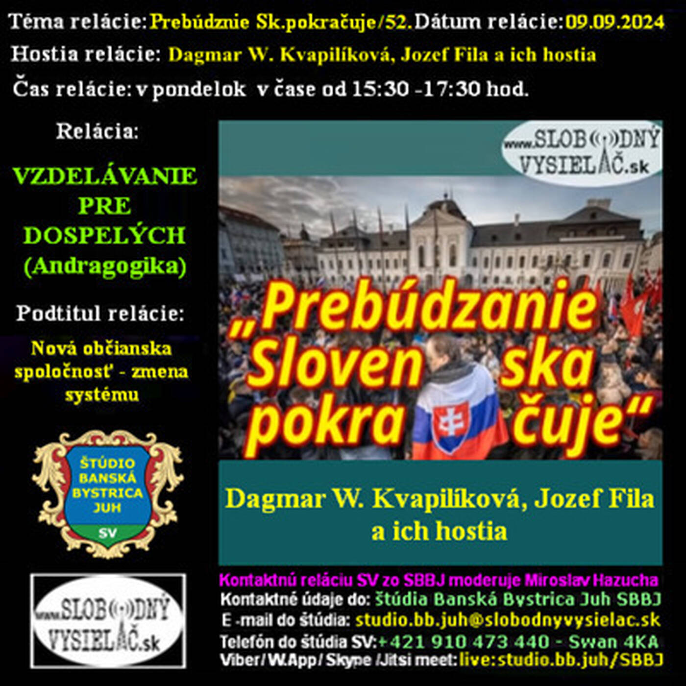 Vzdelávanie pre dospelých 418 - 2024-09-09 Nová občianska spoločnosť – zmena systému episode artwork