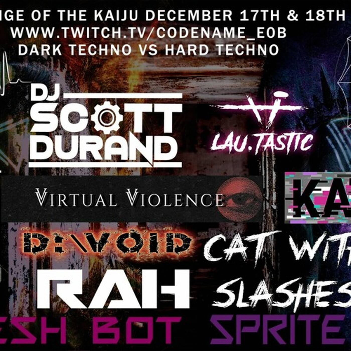 DJ Sprite :: Dark Techno Mix :: 20211218 :: Revenge of the Kaiju episode artwork
